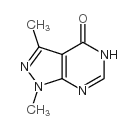 1,3-二甲基-1,5-二氢-4H-吡唑并-[3,4-d]嘧啶-4-酮结构式