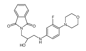 N-(3-邻苯二甲酰亚胺基-2-(R)-羟丙基)-3-氟-4-(吗啉基)苯胺结构式