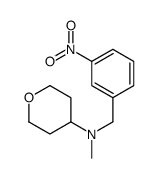 N-methyl-N-[(3-nitrophenyl)methyl]oxan-4-amine结构式