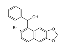 1-(2'-bromo-α-hydroxybenzyl)-6,7-methylenedioxyisoquinoline结构式