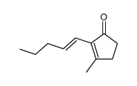 3-methyl-2-(trans-1-pentenyl)-2-cyclopenten-1-one结构式
