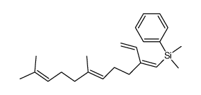 1-dimethylphenylsilyl-6,10-dimethyl-2-vinyl-1,5,9-undecatriene结构式