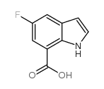 5-氟-1H-吲哚-7-羧酸结构式