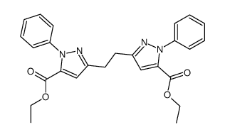 2,2'-diphenyl-2H,2'H-5,5'-ethanediyl-bis-pyrazole-3-carboxylic acid diethyl ester结构式