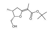 tert-butyl (Z)-2-((4R,5S)-5-(hydroxymethyl)-4-methyldihydrofuran-2(3H)-ylidene)propanoate结构式