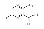 3-氨基-6-碘吡嗪-2-甲酸结构式