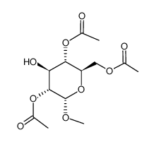methyl 2,4,6-tri-O-acetyl-α-D-glucopyranoside结构式