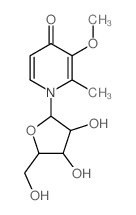 4(1H)-Pyridinone,3-methoxy-2-methyl-1-b-D-ribofuranosyl-结构式