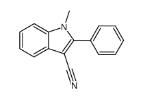 1-methyl-2-phenyl-1H-indole-3-carbonitrile结构式
