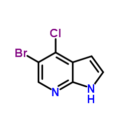 5-溴-4-氯-7-氮杂吲哚结构式