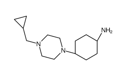Cyclohexanamine, 4-[4-(cyclopropylmethyl)-1-piperazinyl]-, trans-结构式
