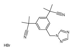 2,2'-[5-(1H-1,2,4-triazol-1-ylmethyl)-1,3-phenylene]-di(2-methylpropionitrile) hydrobromide结构式