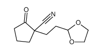 1-[2-(1,3-dioxolan-2-yl)ethyl]-2-oxocyclopentane-1-carbonitrile结构式
