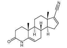 4-aza-androst-5,16-diene-17-cyano-3-one结构式