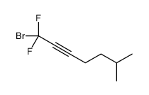 1-bromo-1,1-difluoro-6-methylhept-2-yne结构式