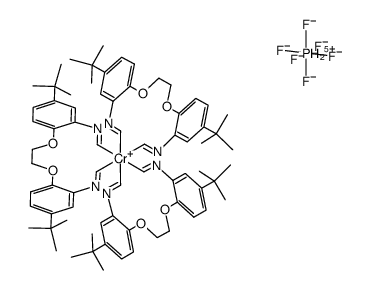 (Cr(1,2-bis(4-tert-butyl-2-isocyanophenoxy)ethane)3)PF6结构式