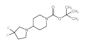 4-(3,3-二氟吡咯烷-1-基)哌啶-1-羧酸叔丁酯结构式