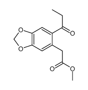 methyl 2-(6-propanoyl-1,3-benzodioxol-5-yl)acetate结构式