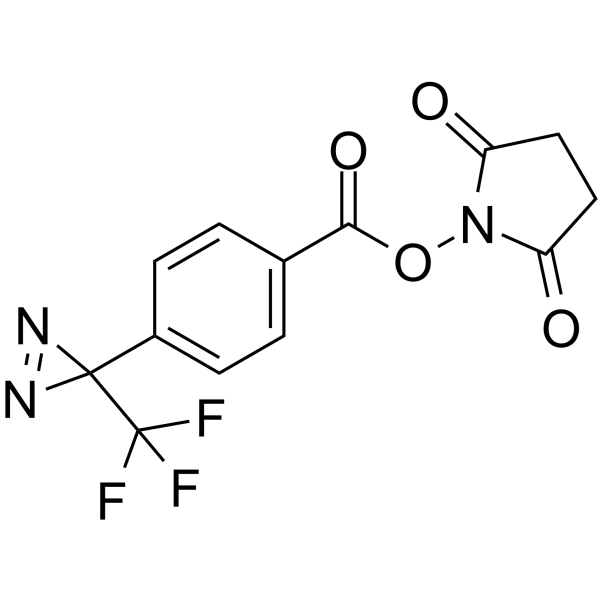 4-[3-(Trifluoromethyl)diazirin-3-yl]benzoic Acid N-Hydroxysuccinimide Ester结构式