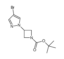 3-(4-溴-1H-吡唑-1-基)氮杂环丁烷-1-羧酸叔丁酯结构式