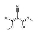 2-cyano-N-methyl-3-methylsulfanyl-3-sulfanylprop-2-enamide结构式