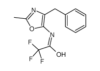 N-(4-benzyl-2-methyl-1,3-oxazol-5-yl)-2,2,2-trifluoroacetamide结构式