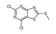 5,7-二氯-2-甲基磺酰基-噻唑并[4,5-d]嘧啶结构式
