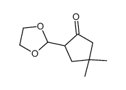 2-(1,3-dioxolan-2-yl)-4,4-dimethylcyclopentan-1-one结构式