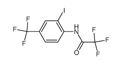 2,2,2-trifluoro-N-(2-iodo-4-trifluoromethylphenyl)acetamide结构式