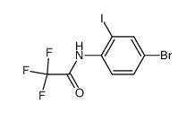 N-(4-bromo-2-iodophenyl)-2,2,2-trifluoroacetamide结构式