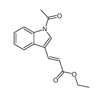 ethyl (E)-3-(1-acetyl-1H-indol-3-yl)acrylate结构式