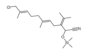 (5E,9E)-11-chloro-6,10-dimethyl-3-(propan-2-ylidene)-2-((trimethylsilyl)oxy)undeca-5,9-dienenitrile结构式