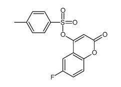 (6-fluoro-2-oxochromen-4-yl) 4-methylbenzenesulfonate结构式