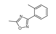 5-methyl-3-(2-methylphenyl)-1,2,4-oxadiazole结构式