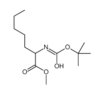 methyl 2-[(2-methylpropan-2-yl)oxycarbonylamino]heptanoate结构式