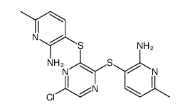 3-[3-(2-amino-6-methylpyridin-3-yl)sulfanyl-5-chloropyrazin-2-yl]sulfanyl-6-methylpyridin-2-amine结构式