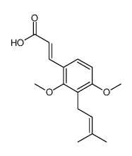 3-[2,4-dimethoxy-3-(3-methylbut-2-enyl)phenyl]prop-2-enoic acid结构式