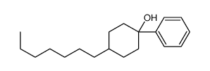4-heptyl-1-phenylcyclohexan-1-ol结构式