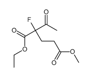 1-O-ethyl 5-O-methyl 2-acetyl-2-fluoropentanedioate结构式