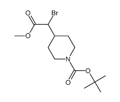 4-(bromo-methoxycarbonyl-methyl)-piperidine-1-carboxylic acid tert-butyl ester结构式