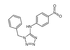 1-benzyl-N-(4-nitrophenyl)tetrazol-5-amine结构式