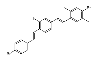 1-bromo-4-[2-[4-[2-(4-bromo-2,5-dimethylphenyl)ethenyl]-2-iodophenyl]ethenyl]-2,5-dimethylbenzene结构式
