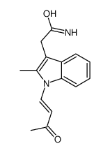 2-[2-methyl-1-(3-oxobut-1-enyl)indol-3-yl]acetamide结构式
