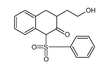 1-(benzenesulfonyl)-3-(2-hydroxyethyl)-3,4-dihydro-1H-naphthalen-2-one结构式