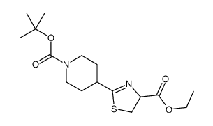 ethyl 2-[1-[(2-methylpropan-2-yl)oxycarbonyl]piperidin-4-yl]-4,5-dihydro-1,3-thiazole-4-carboxylate结构式