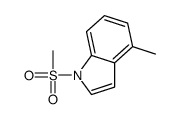 4-methyl-1-methylsulfonylindole结构式