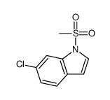 6-氯-1-(甲基磺酰基)-1H-吲哚结构式