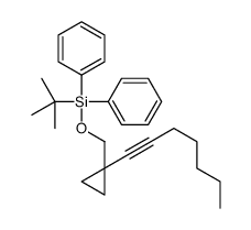 tert-butyl-[(1-hept-1-ynylcyclopropyl)methoxy]-diphenylsilane结构式