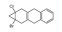 1a-bromo-9a-chloro-1a,2,3,8,9,9a-hexahydro-1H-cyclopropa[b]anthracene结构式