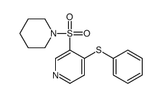 4-phenylsulfanyl-3-piperidin-1-ylsulfonylpyridine结构式